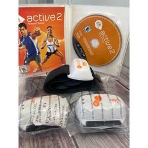 EA Sports Active 2 Personal Trainer Sony PS3 Game 3 Sensors Straps Incomplete